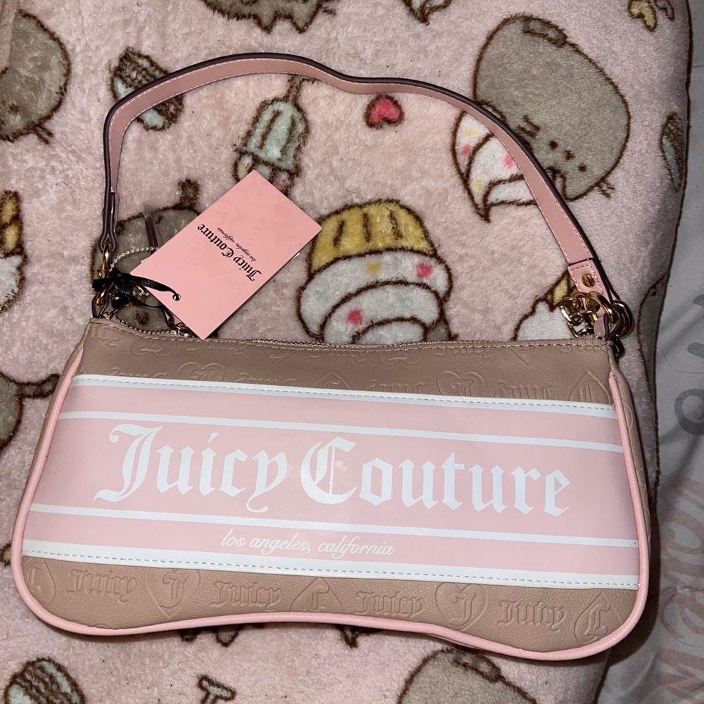 Juicy Couture Pink and Brown Shoulder Bag